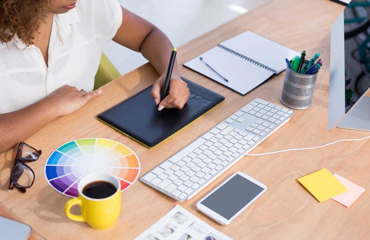 colorful paint palette branding