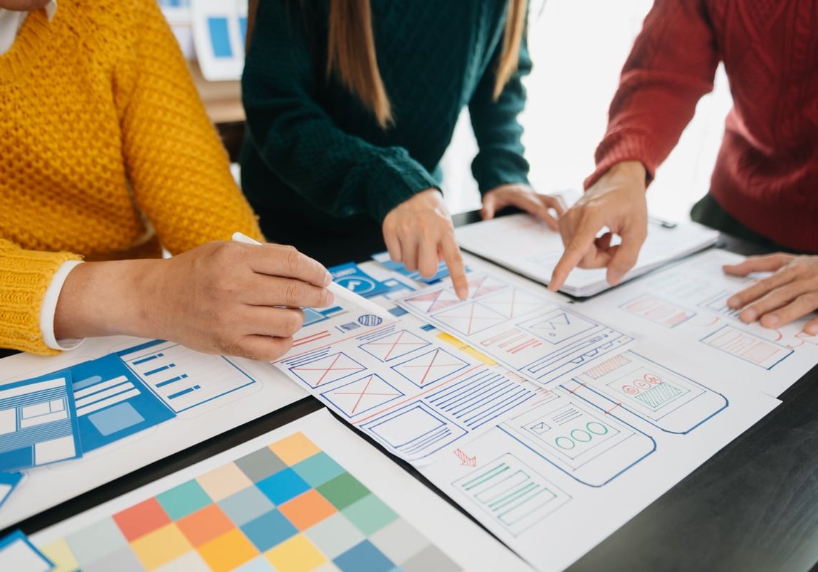 wireframe and website design