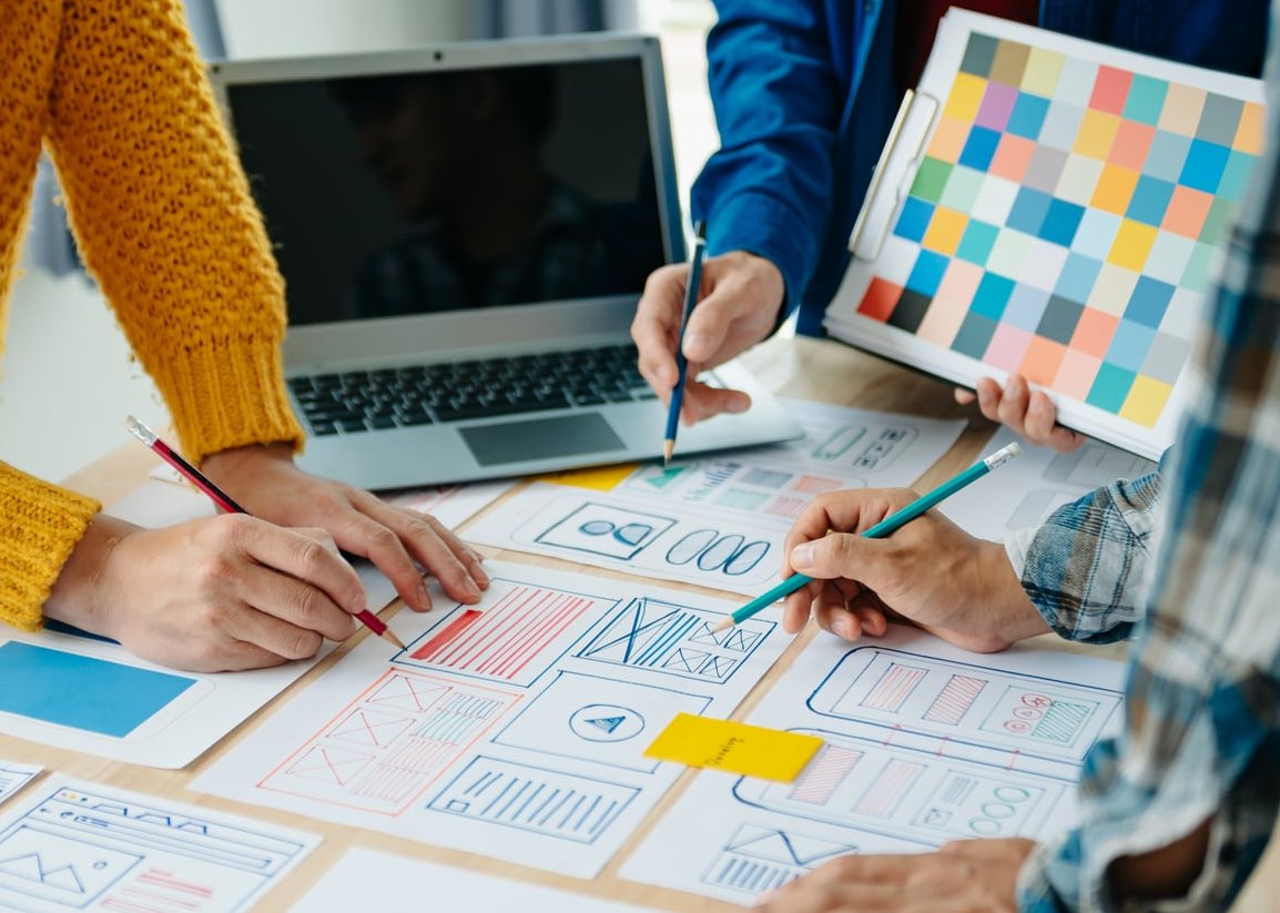 wireframe and website design